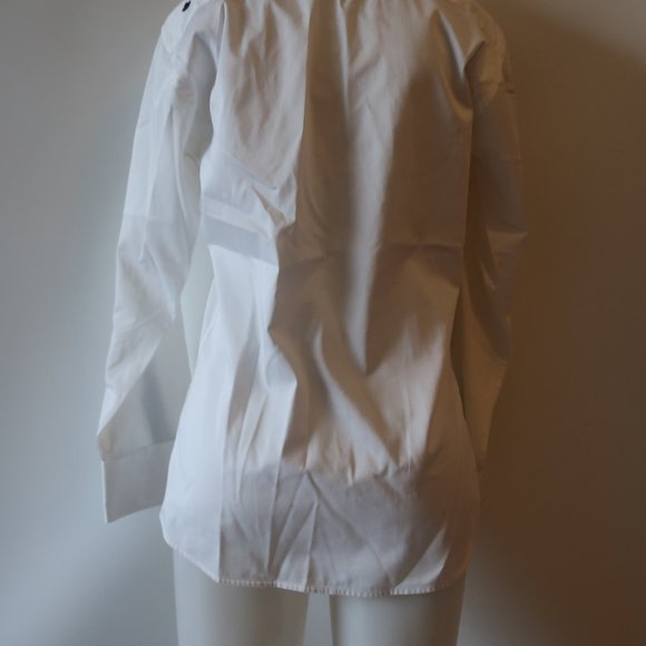 Womens Jared Lang White Black Designer Long Sleeve Button-Up Shirt S/P * - Picture 13 of 15